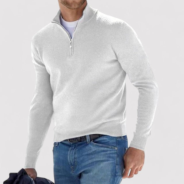 Men's Cashmere Half Zip Sweater