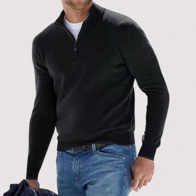 Men's Cashmere Half Zip Sweater