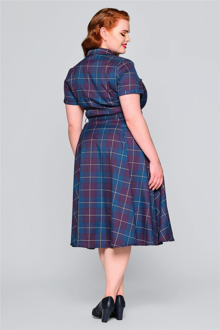 Caterina Mermaid Plaid Swing Dress