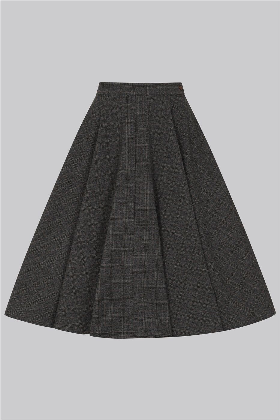 Professor Vintage Checkered Midi Skirt