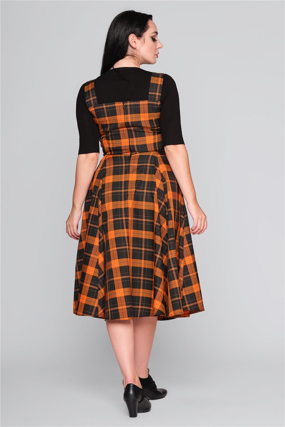 Chic Checkered Fit & Flare Dress