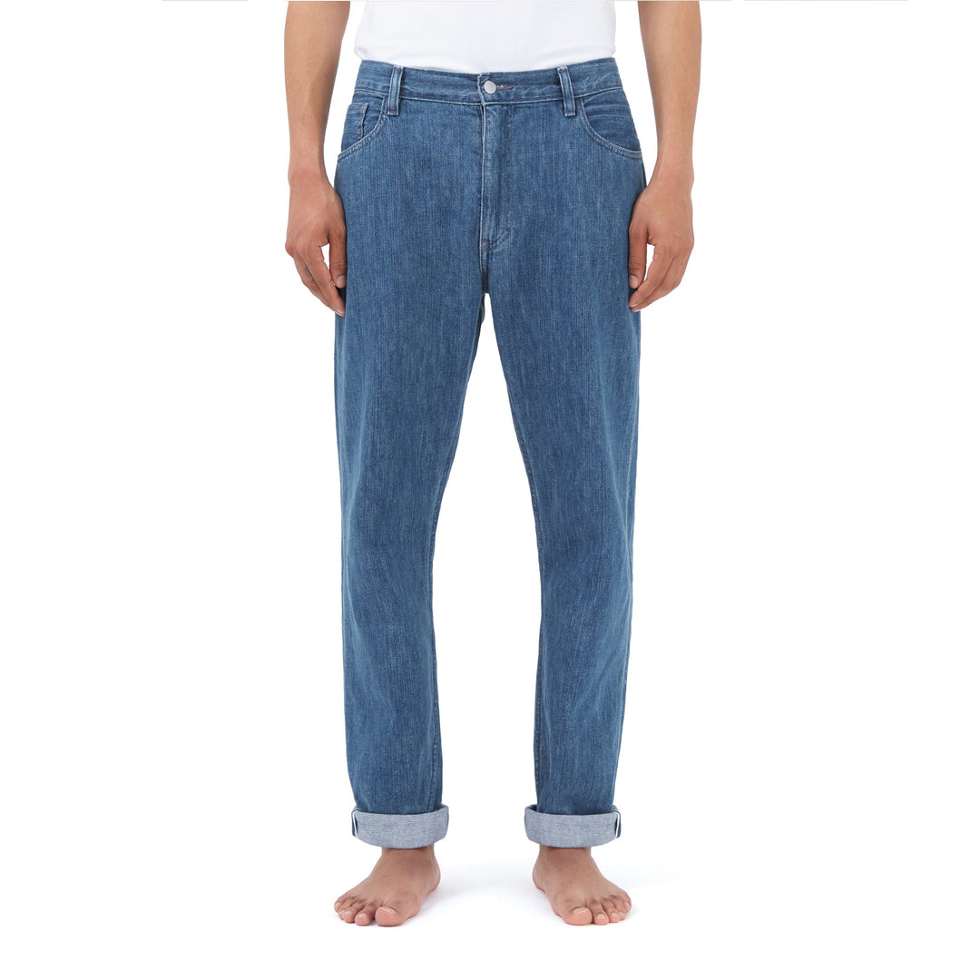 Classic Straight-Leg Jeans – Eco Stone Wash