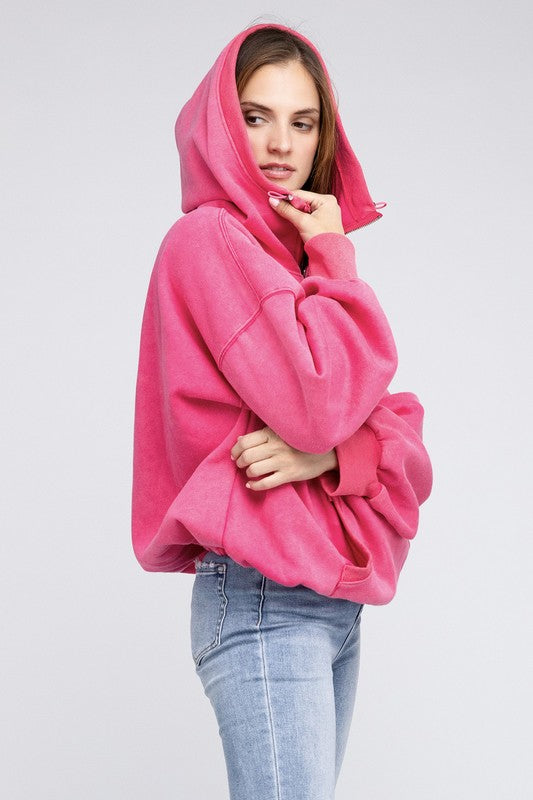 Comfortable Hoodie with Stitch Detailing & Elastic Hem