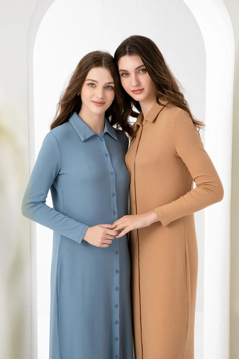 Comfortable long sleeve maxi dress
