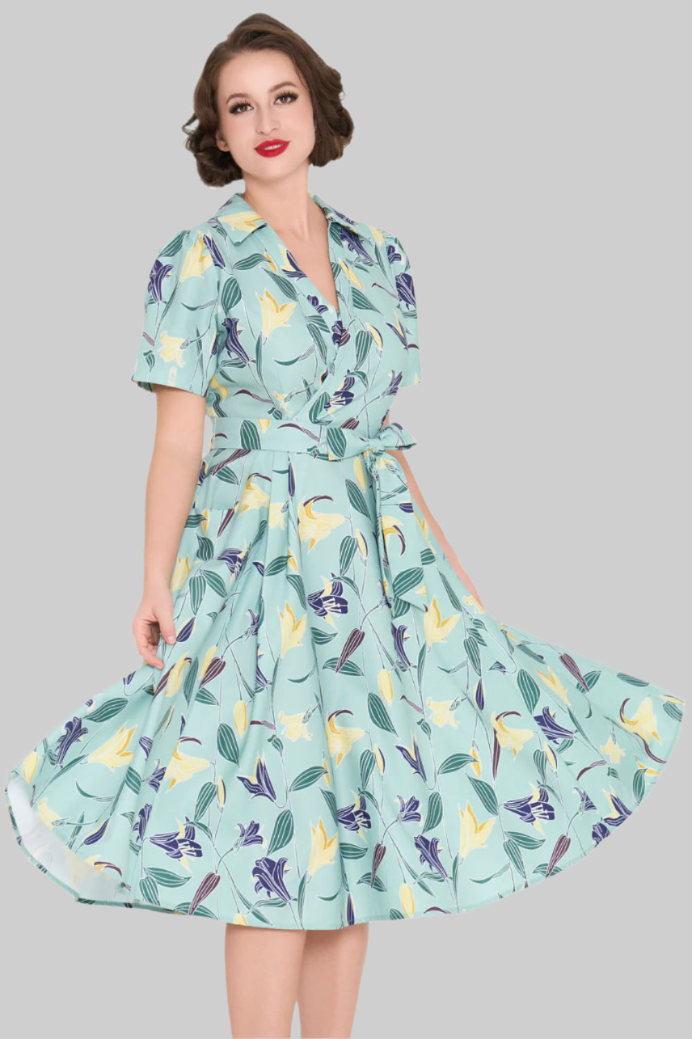 Daisy Print Swing Dress