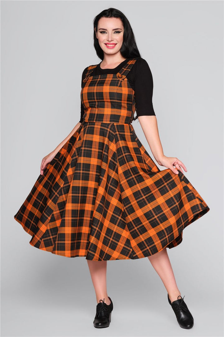 Elegant Checkered Swing Dress