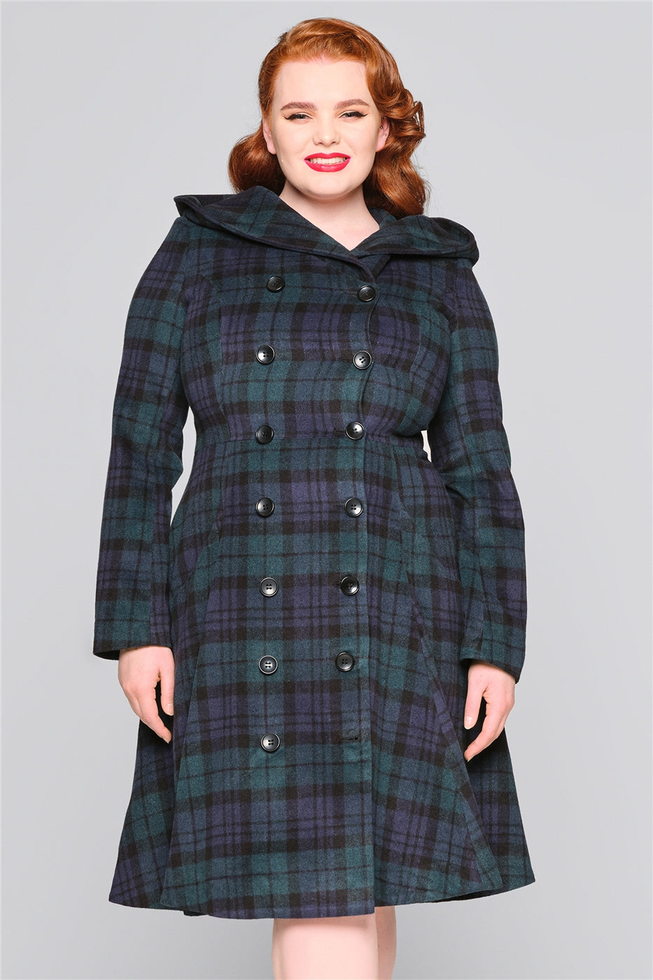 Heather Classic Blackwash Check Overcoat