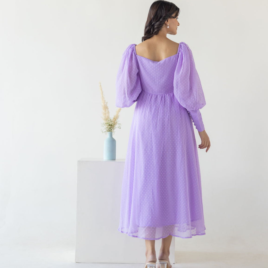 purple maxi dress