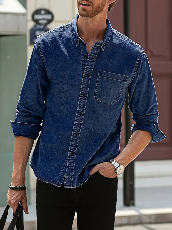 Marius Casual Denim Shirt with Classic Appeal