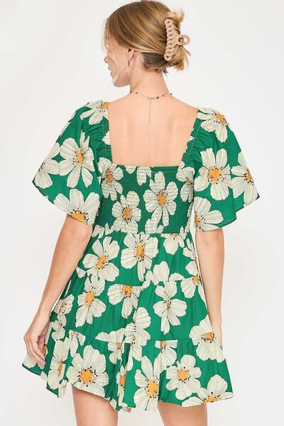 Meadow Charm Floral Mini Dress