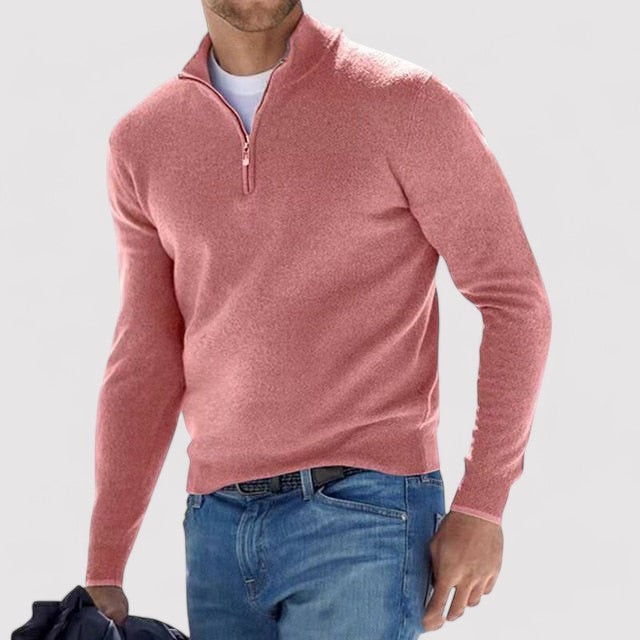 Men's Cashmere Half Zip Sweater