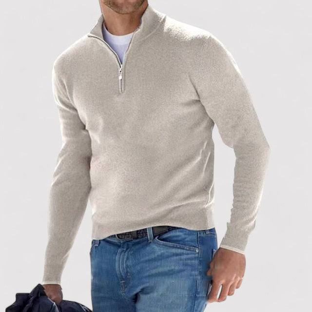 Men's Cashmere Half Zip Sweater