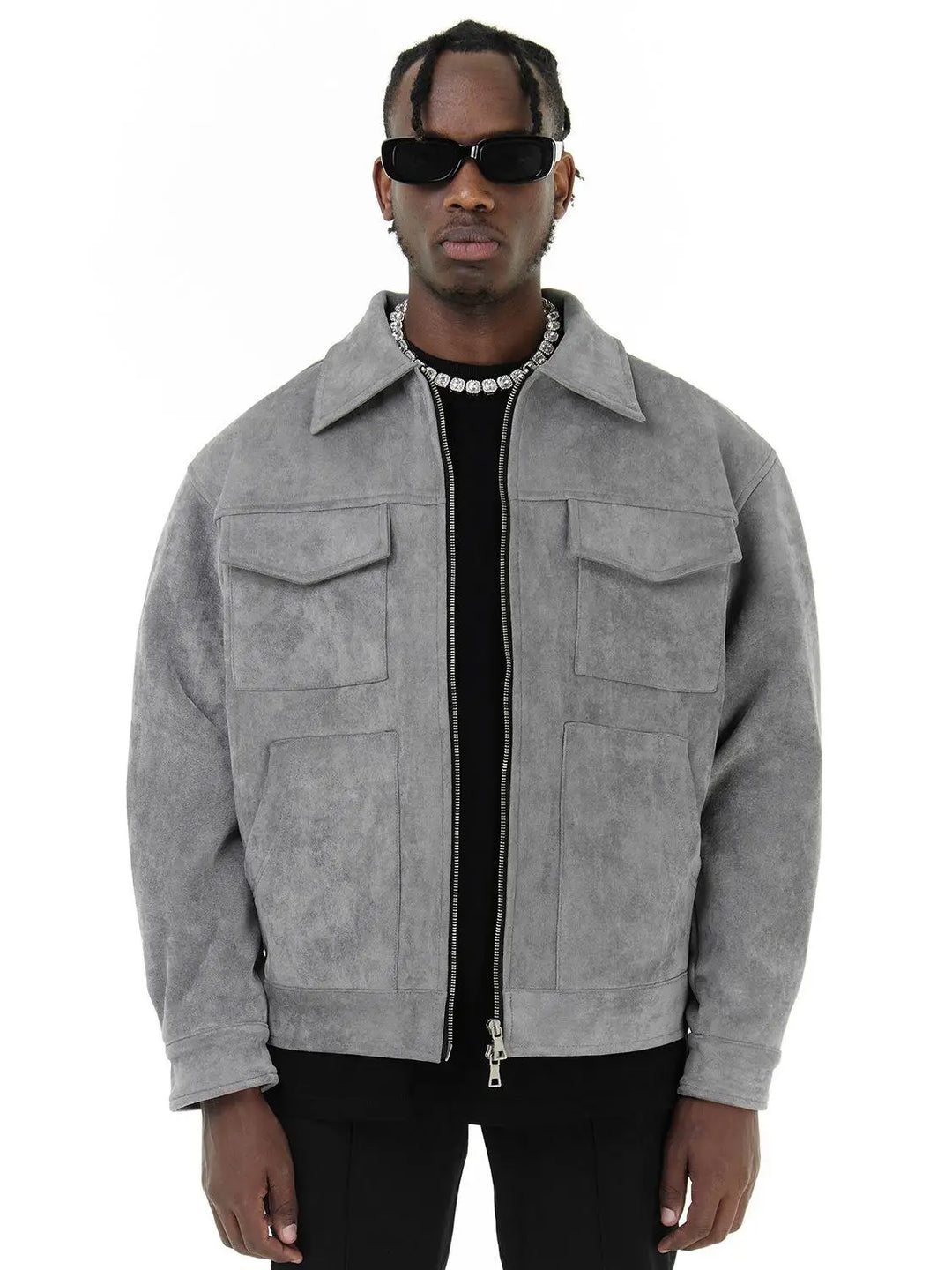 Men's Casual Suede Jacket – Thick, Warm & Stylish
