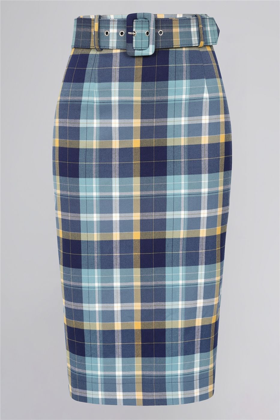 Plaid pencil skirt