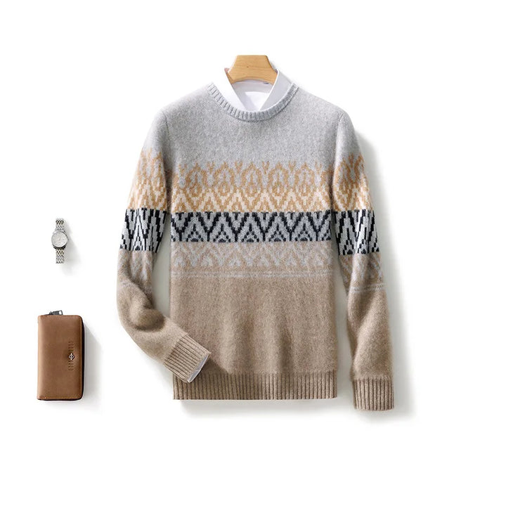 Pure Wool Round Neck Sweater for Men – Winter Essential

