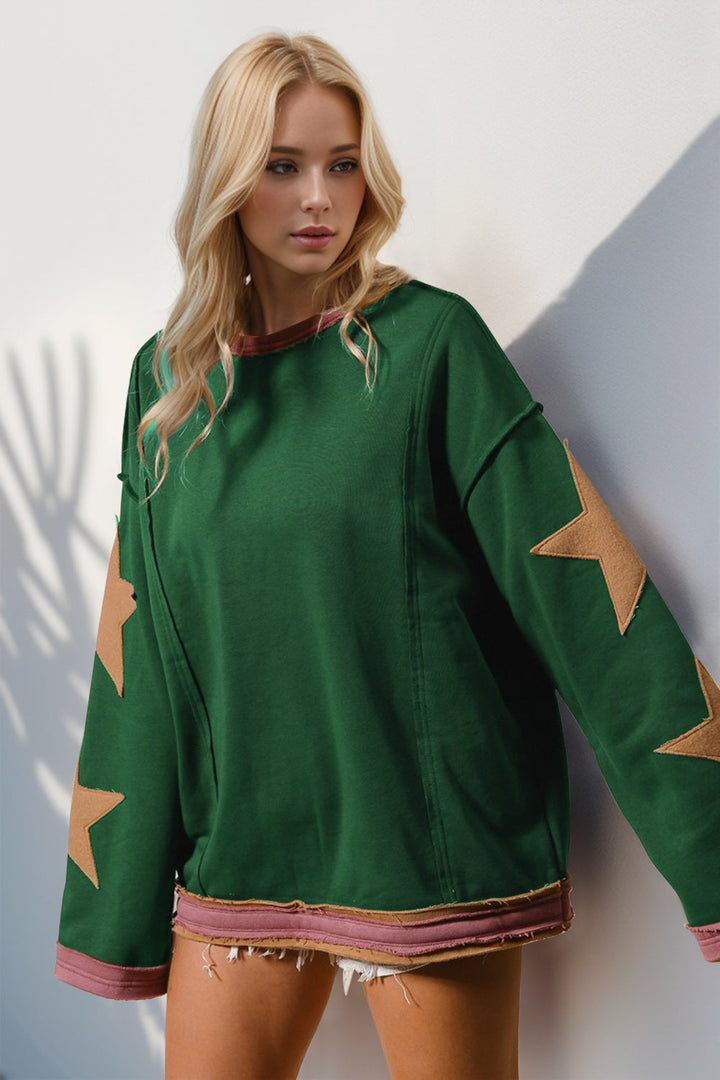 Soft Cotton Star Patch Sweatshirt – Everyday Essential
