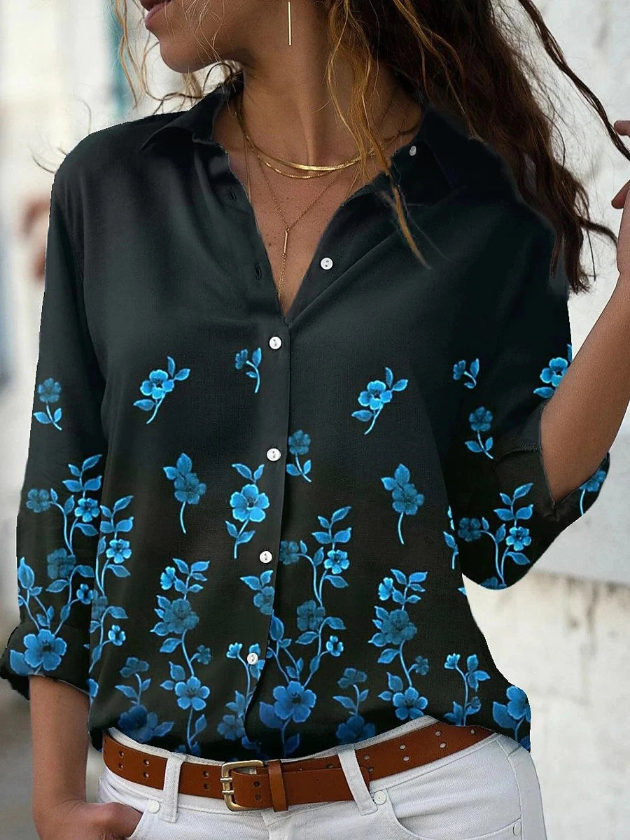 Sophisticated Long Sleeve Tunic Blouse
