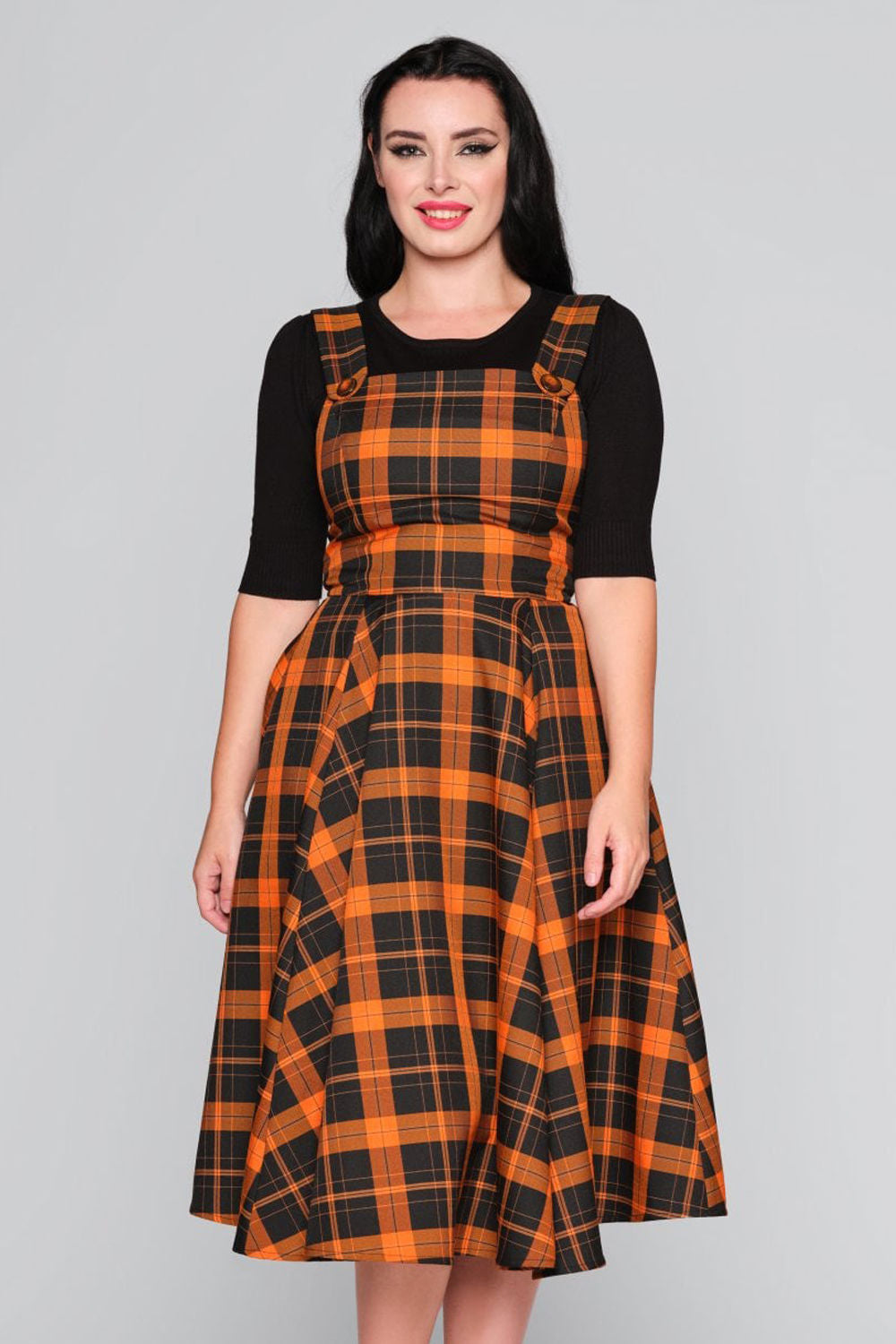 Sophisticated Plaid Swing Dress