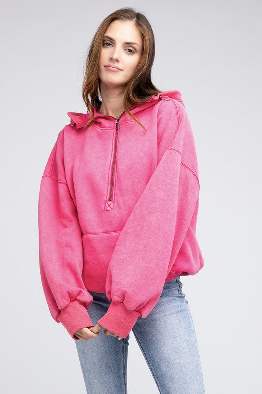 Stylish Stitch Detailed Hoodie with Elastic Hem