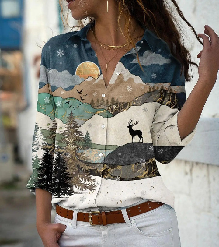 Stylish Women’s Oversized Shirt Top

