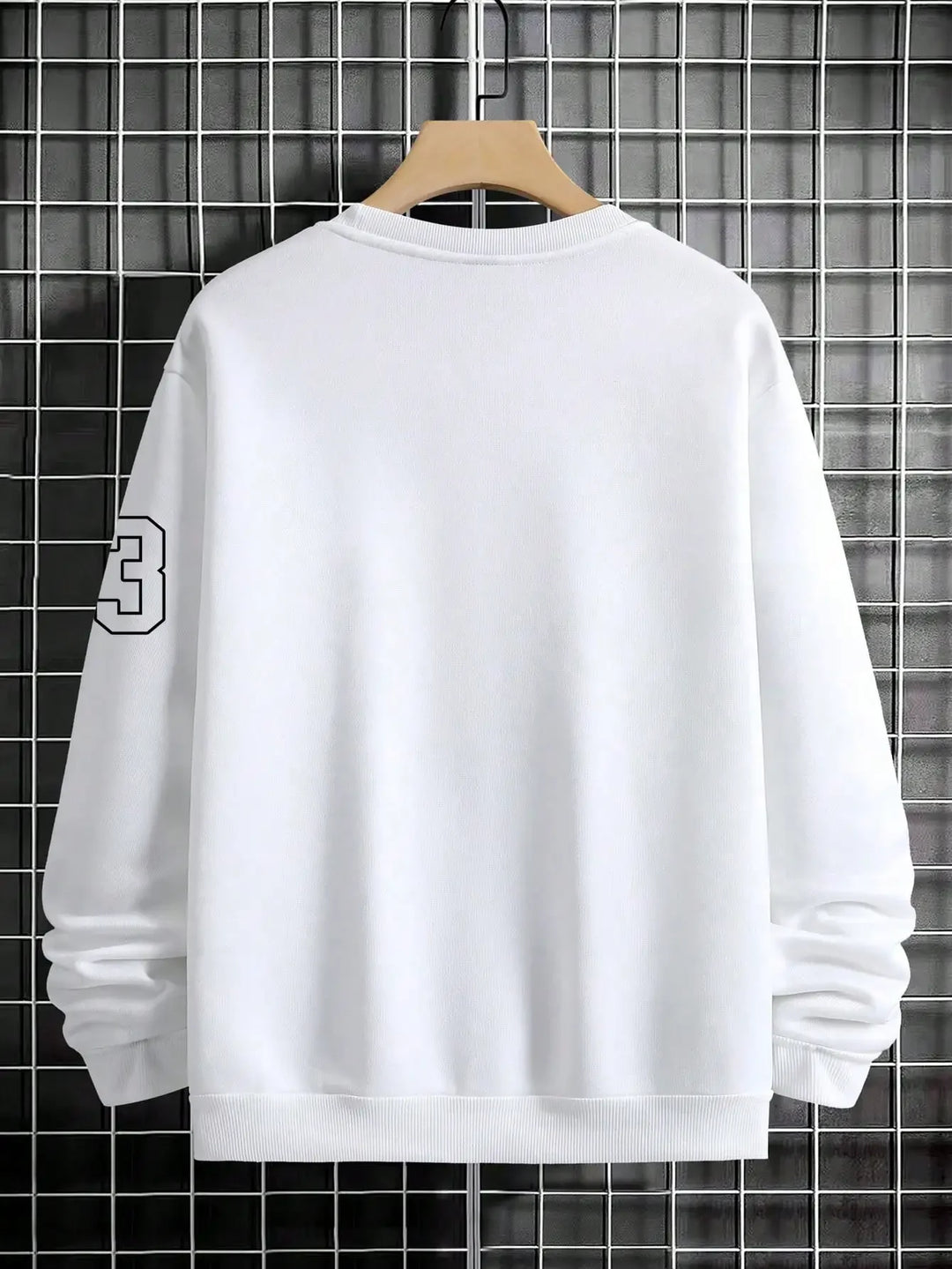 USA Art Letter Print Fleece Sweatshirt – Trendy Streetwear Hoodie
