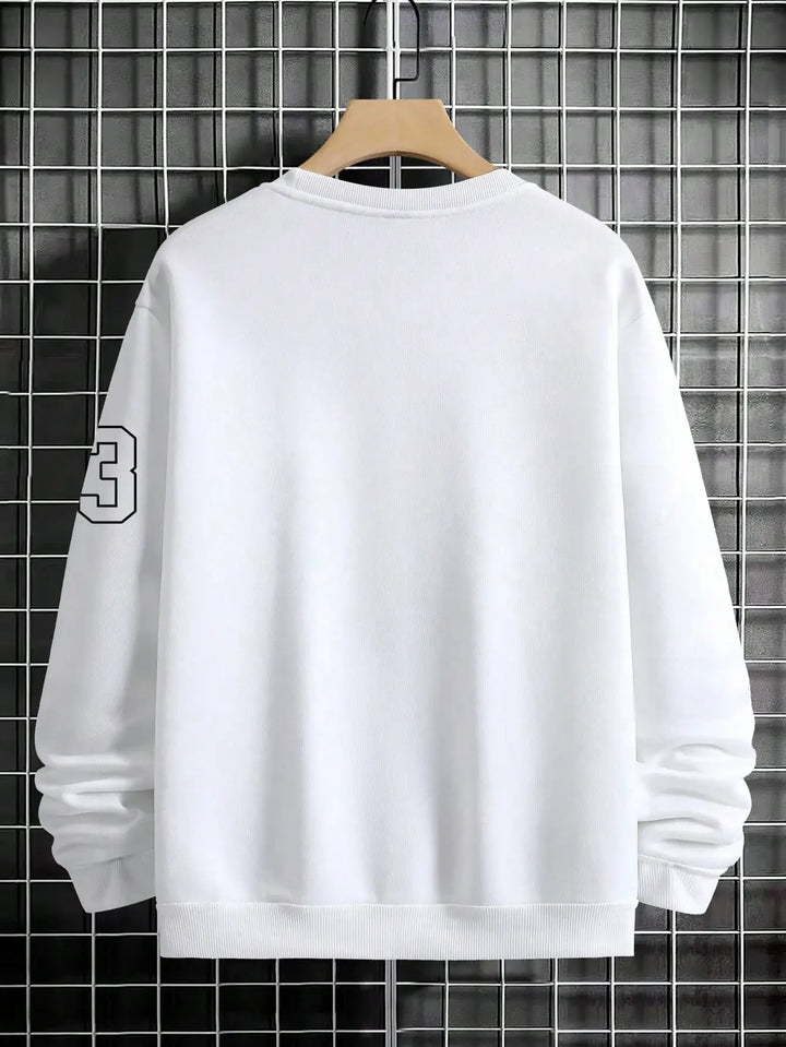 USA Art Letter Print Fleece Sweatshirt – Trendy Streetwear Hoodie
