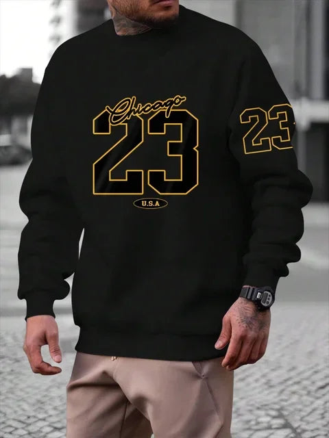 Urban Streetwear Hoodie – USA Art Letter Crewneck Pullover
