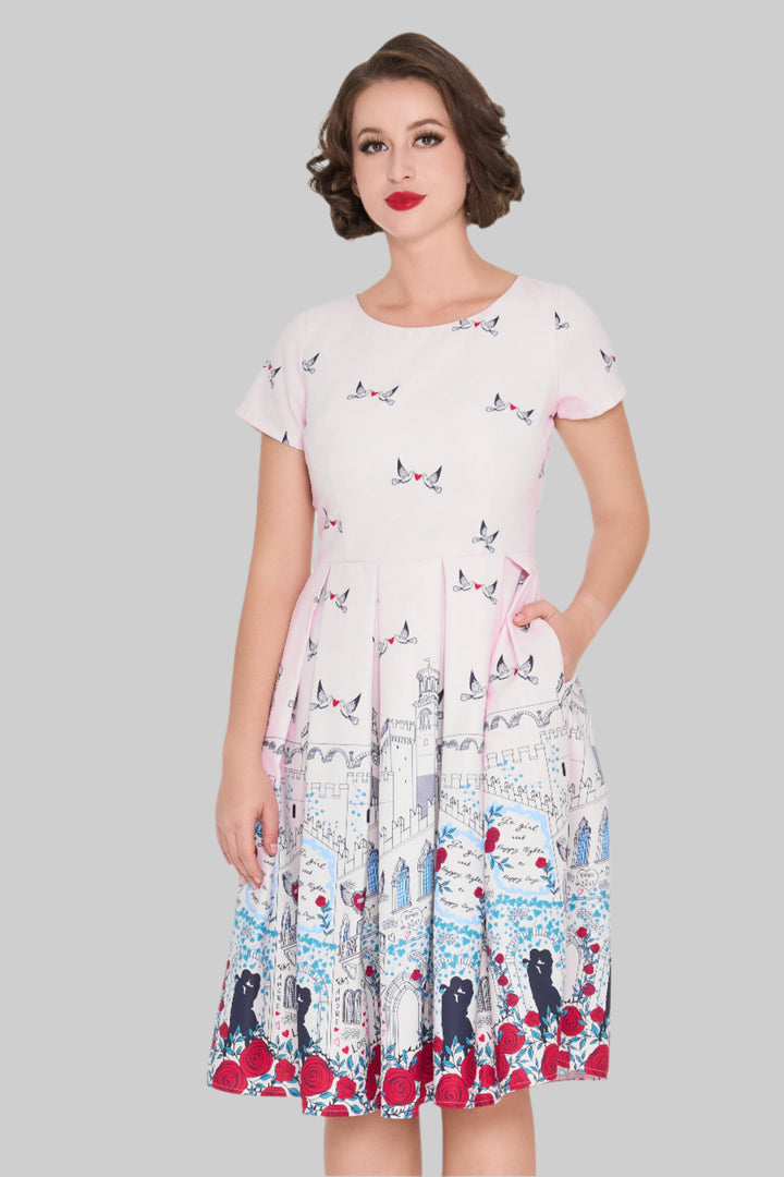 Verona Printed Winged Dress